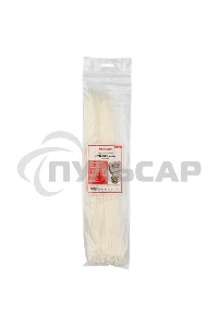 Хомут-стяжкa нейлоновая с тройным замком Rexant 400x4,8 мм, белая, упаковка 100 шт.