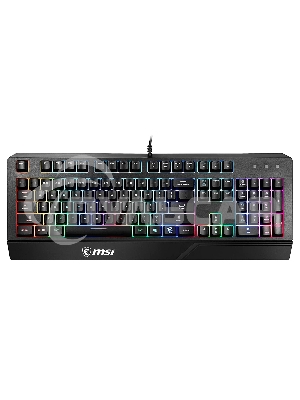 Клавиатура проводная MSI VIGOR GK20 RU черный USB Multimedia for gamer LED (подставка для запястий)