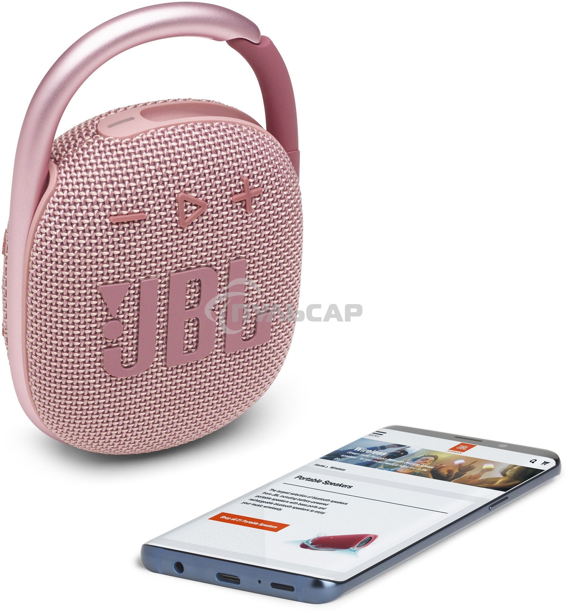 Портативная акустика JBL CLIP 4, розовый