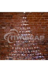 Гирлянда Neon-night Сеть 2х2х1.5 м, свечение с динамикой, прозрачный ПВХ, 136 LED, 230 В, цвет свечения белый