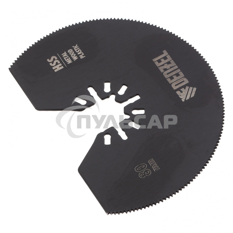 Насадка для МФИ отрезная полукруг., HSS, по металлу и дереву, 80 х 1,2 мм, мелкий зуб Denzel