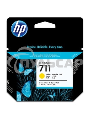 Картридж струйный HP №711 CZ136A желтый x3уп. для HP DJ T120/T520 (29мл)