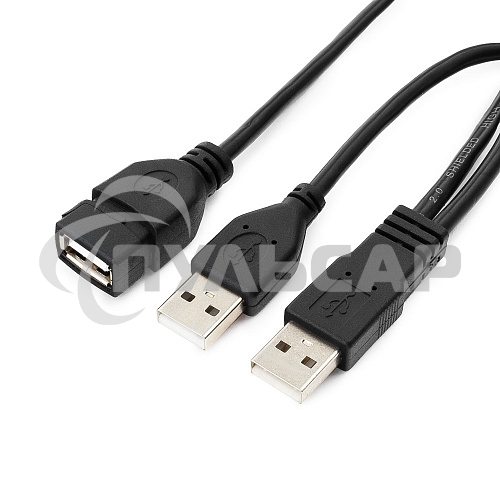 Кабель удлинитель USB 2.0 2xAM/AF 1.8м Gembird PRO, позол.конт., черный, пакет CCP-USB22-AMAF-6