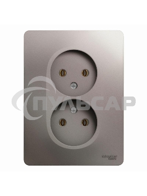Розетка 2-м СП Glossa 16А IP20 без заземл. в сборе платина SchE GSL001220