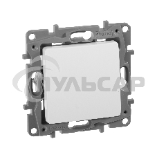 Переключатель ETIKA 10А, на винтах, бел.