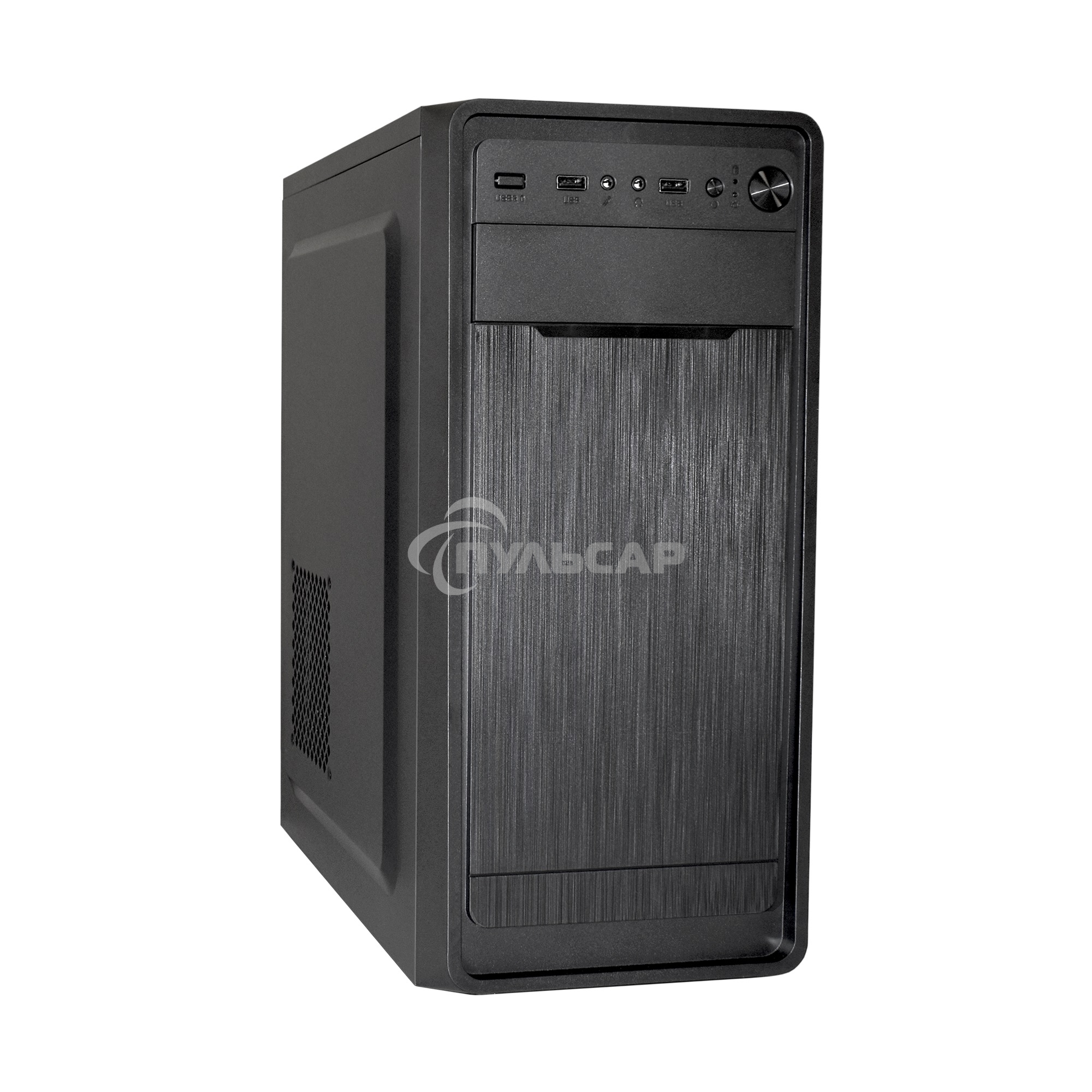 Компьютерный корпус Miditower ExeGate XP-332 Black, ATX, (XP400, Black,120мм), 2*USB, Audio