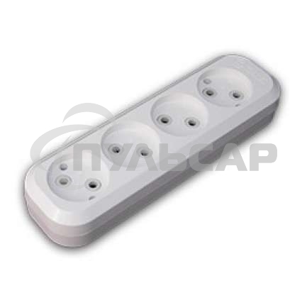 Колодка удлинителя 4 гнезда без заземления MAKEL MGP141