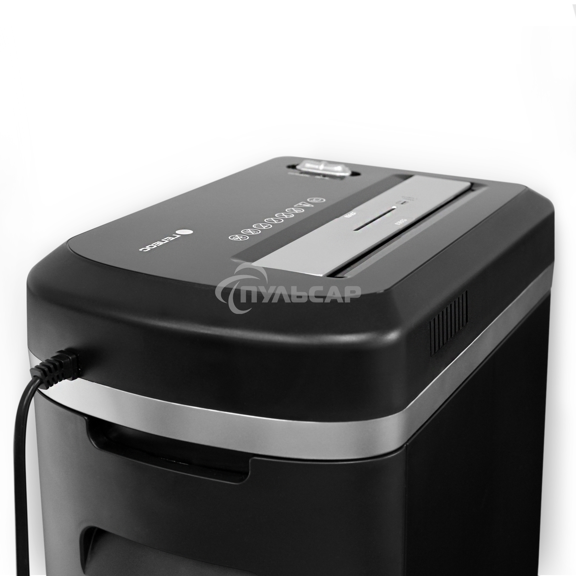 Уничтожитель документов ГЕЛЕОС УМ22-5 Уничтожитель документов ГЕЛЕОС УМ22-5, DIN P-5 (5 ур-нь секр.), фрагмент 2х8мм, 9-10 лист (70г/м2), CD/пл.карты/скрепки/скобы, 22 литра