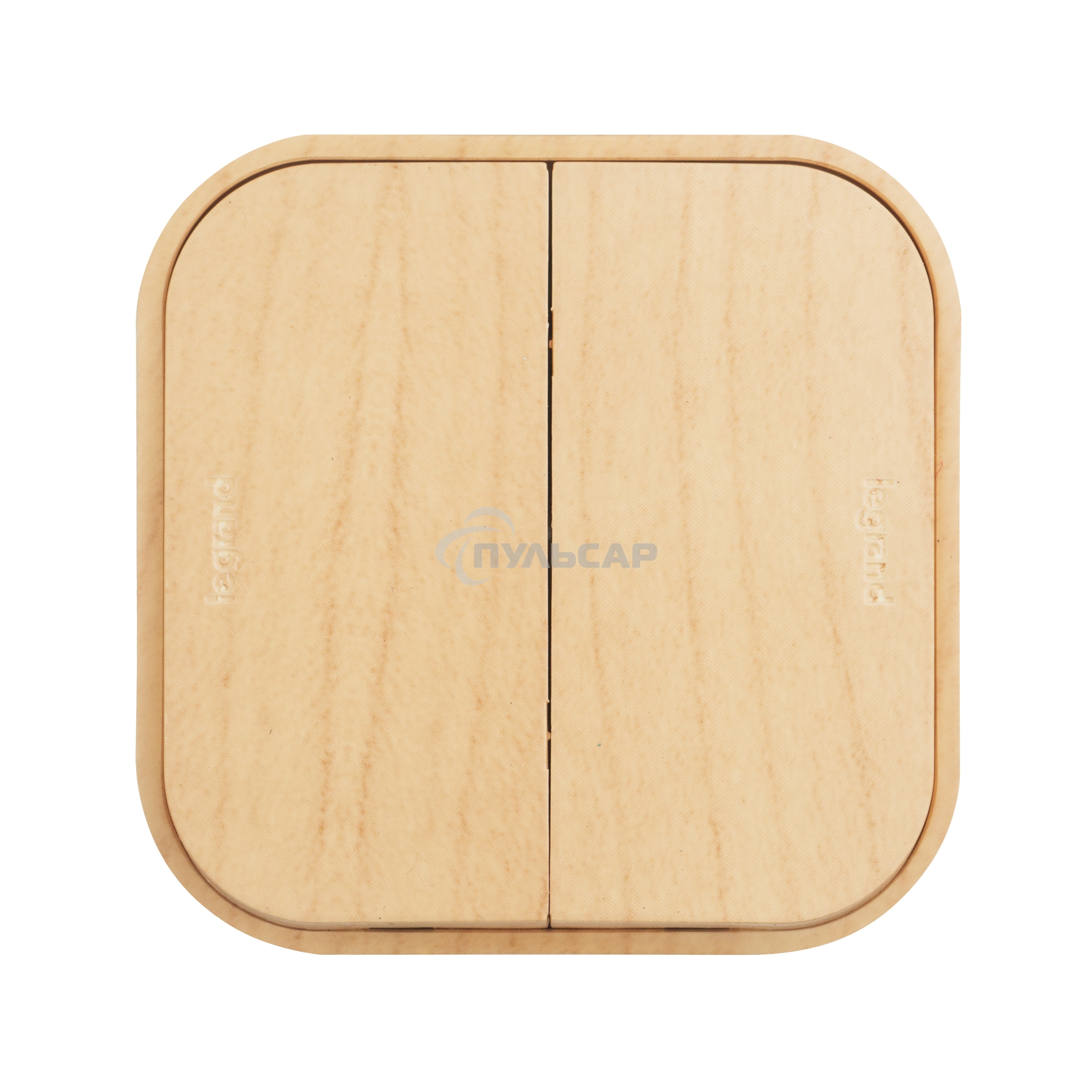 Выключатель 10A 2клав., дерево Quteo Выключатель 10A 2клав., дерево