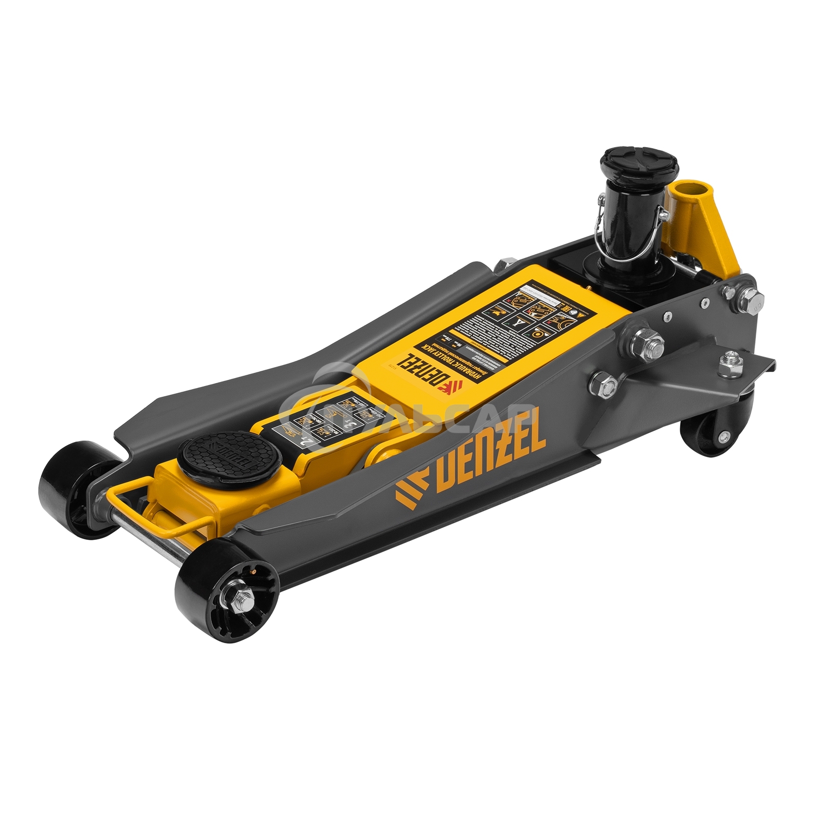 Домкрат гидравлический подкатной Denzel 2/3 т, 98-770 мм, быстрый подъем, низ. подхват, проф, SUV 51270