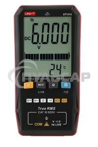 Супертонкий мультиметр UNI-T UT121A с большим экраном Испытание напряжения переменного/постоянного тока (600 В); Испытание на сопротивление (10 МОм); Двойной дисплей; обнаружение NCV; Обнаружение в реальном времени CATⅢ 600 В