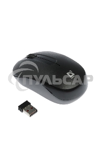 Мышь беспроводная Defender Datum MM-285 черный, 1600 dpi, радиоканал, USB, кнопки - 3