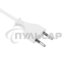 Шнур сетевой, вилка плоская с выключателем, без розетки, кабель 2x0.5 мм², длина 1,8 метра, 2.5 A, белый Rexant