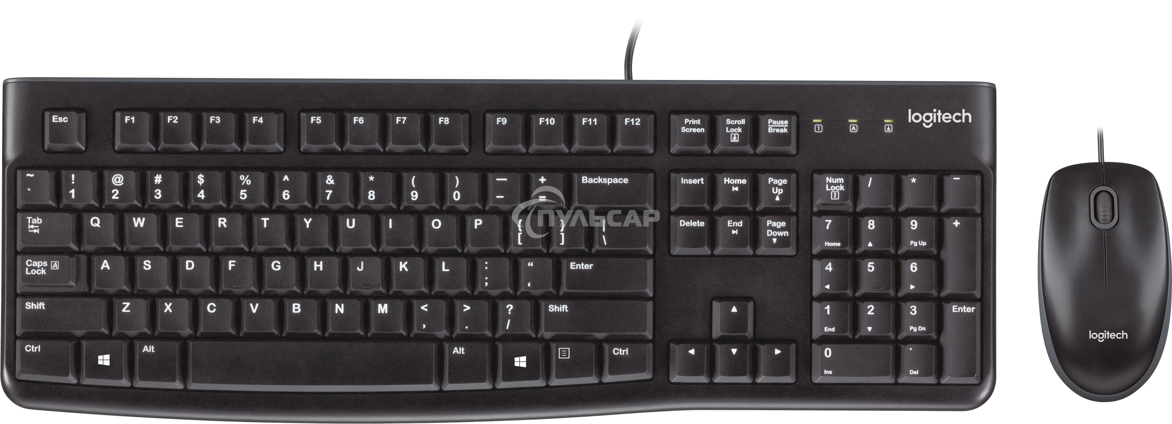 Комплект клавиатура + мышь Logitech Desktop MK120 (русская раскладка)