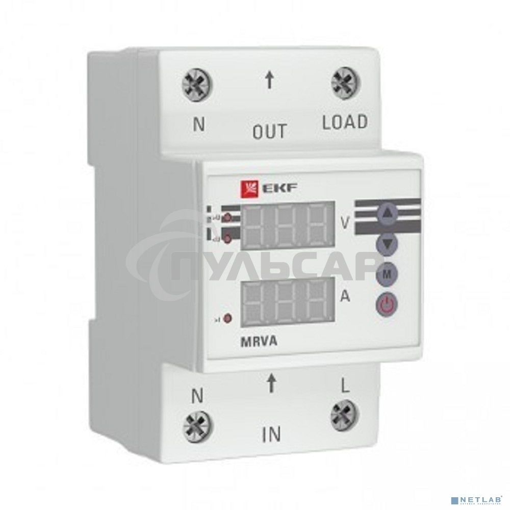 Реле напряжения и тока с дисплеем MRVA 63А PROxima EKF MRVA-63A