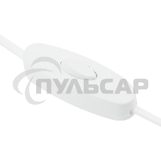 Шнур сетевой, вилка плоская с выключателем, без розетки, кабель 2x0.5 мм², длина 1,8 метра, 2.5 A, белый Rexant