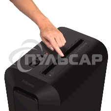 Шредер Fellowes PowerShred LX65 черный (секр.P-4)/перекрестный/10лист./22лтр./скрепки/скобы/пл.карты