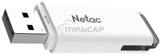 Флешка USB Netac U185 8 Gb <NT03U185N-008G-20WH>, USB 2.0, с колпачком, пластиковая белая
