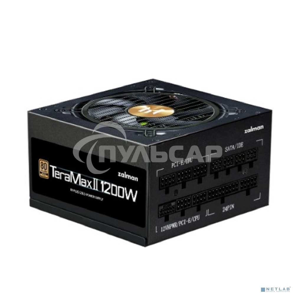 Блок питания Zalman TeraMax II (ZM1200-TMX2), 1200Вт, 120мм, 80 PLUS Gold, модульный, черный