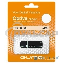 Флешка USB QUMO 8 Gb, Optiva 02 Black QM8GUD-OP2 черный