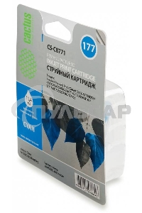 Картридж струйный Cactus CS-C8771 голубой для №177 HP PhotoSmart 3213/3313/8253/C5183/C6183 (11,4ml)