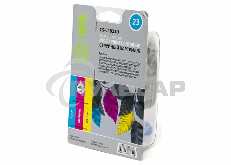 Картридж струйный Cactus CS-C1823D цветной (38ml) для №23 HP DeskJet 700series/712c/720c/722c/810