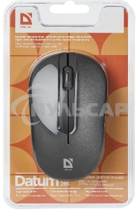 Мышь беспроводная Defender Datum MM-285 черный, 1600 dpi, радиоканал, USB, кнопки - 3