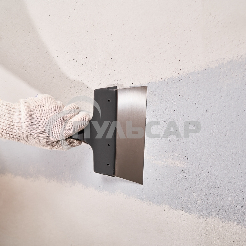 Шпатель фасадный 200 мм нержавеющая сталь, пластмассовая ручка Rexant 89-0206