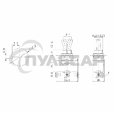 Тумблер 250V 15А (3c) ON-(ON) однополюснойRexant