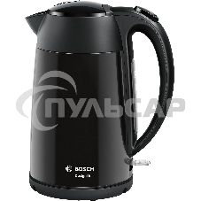 Чайник электрический Bosch TWK3P423 1.7л. 2400Вт черный (корпус: нержавеющая сталь)