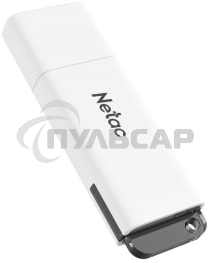 Флешка USB Netac U185 8 Gb <NT03U185N-008G-20WH>, USB 2.0, с колпачком, пластиковая белая