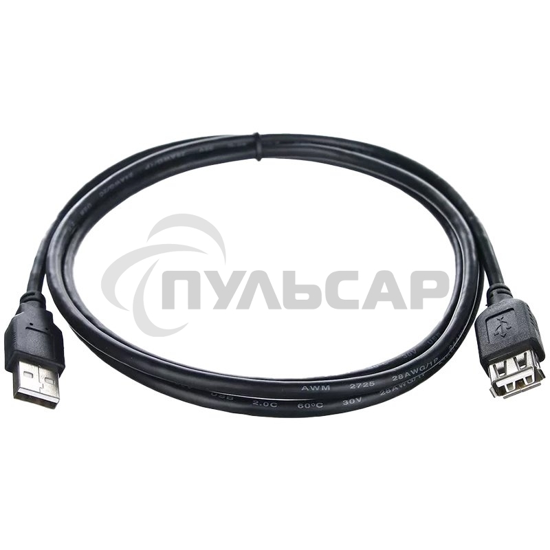 Кабель удлинительный TELECOM USB2.0 <Am-->Af> 1,5 м черный <TUS6990-1.5M>