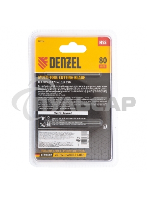 Насадка для МФИ отрезная полукруг., HSS, по металлу и дереву, 80 х 1,2 мм, мелкий зуб Denzel