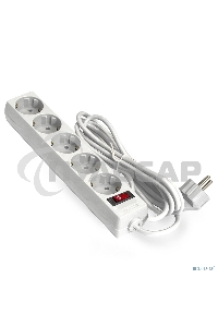 Сетевой фильтр ExeGate EX221190RUS SP-5-5W (5 розеток, 5м, евровилка, белый)