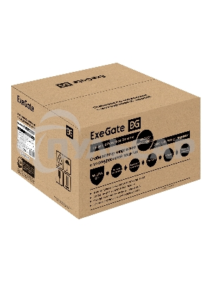 Стабилизатор напряжения ExeGate Expert Turbo AST-8000 (8000ВА, вход 80-260В, цветной дисплей, выход 220В±8%, КПД 98%, 5 уровней защиты, задержка, усиленный метал. корпус, 2*Schuko+клем.колодка, RTL)