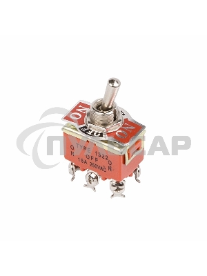 Тумблер 250V 15А (6c) ON-OFF-ON двухполюсныйRexant