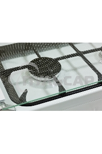 Плита газовая De Luxe 506040.04Г (КР) ЧР белый, конфорок 4 шт, духовка 54 л, 50 см x 85 см x 60 см