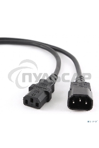 Кабель питания Cablexpert PC-189-1-1, 1.8м, C14- C19, 3x1кв.мм, черный, с заземлением