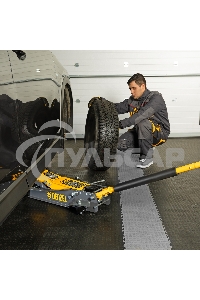 Домкрат гидравлический подкатной Denzel 2/3 т, 98-770 мм, быстрый подъем, низ. подхват, проф, SUV 51270