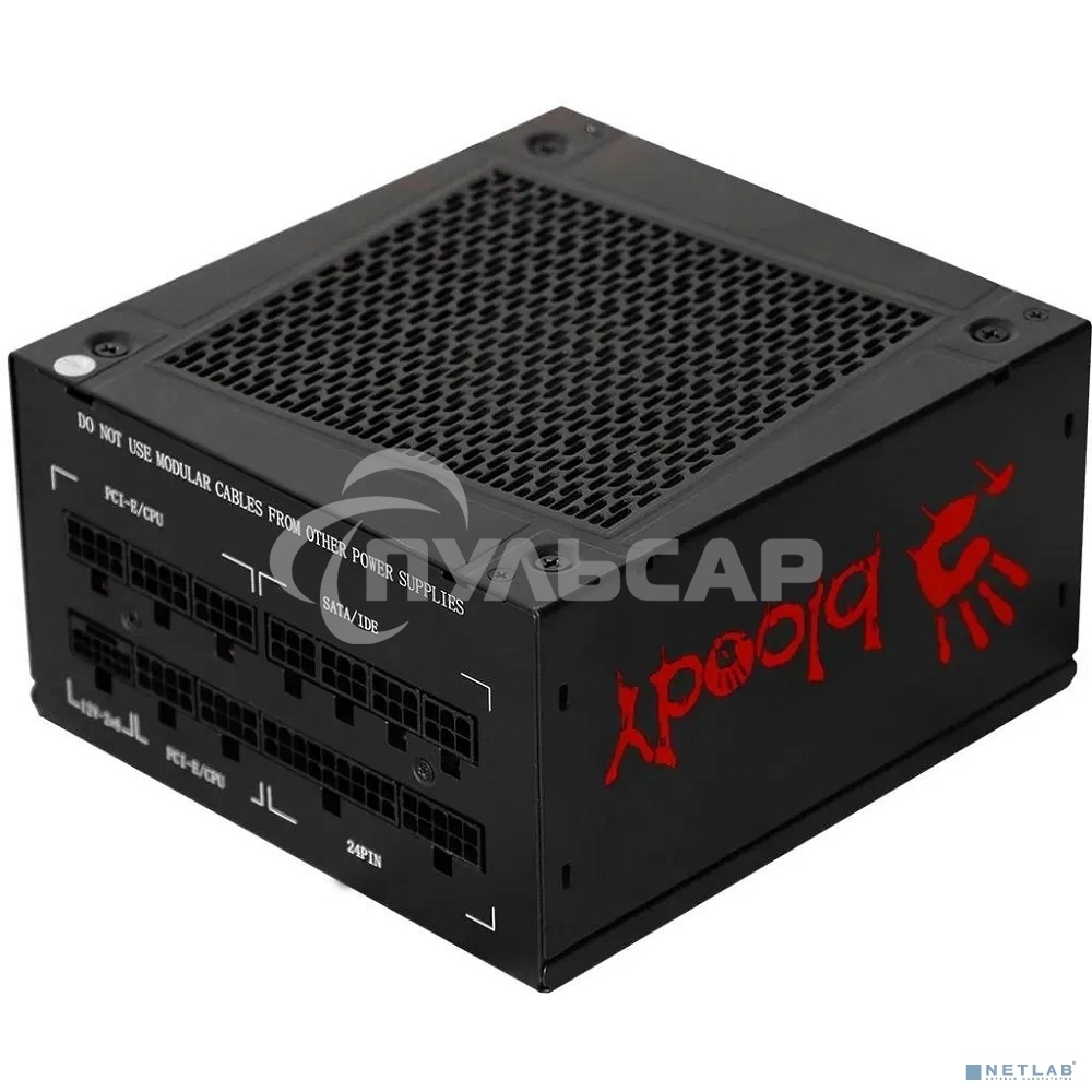 Блок питания Bloody BD-PS1250P, 1250 Вт, 80 PLUS Platinum, 140мм, модульный, черный