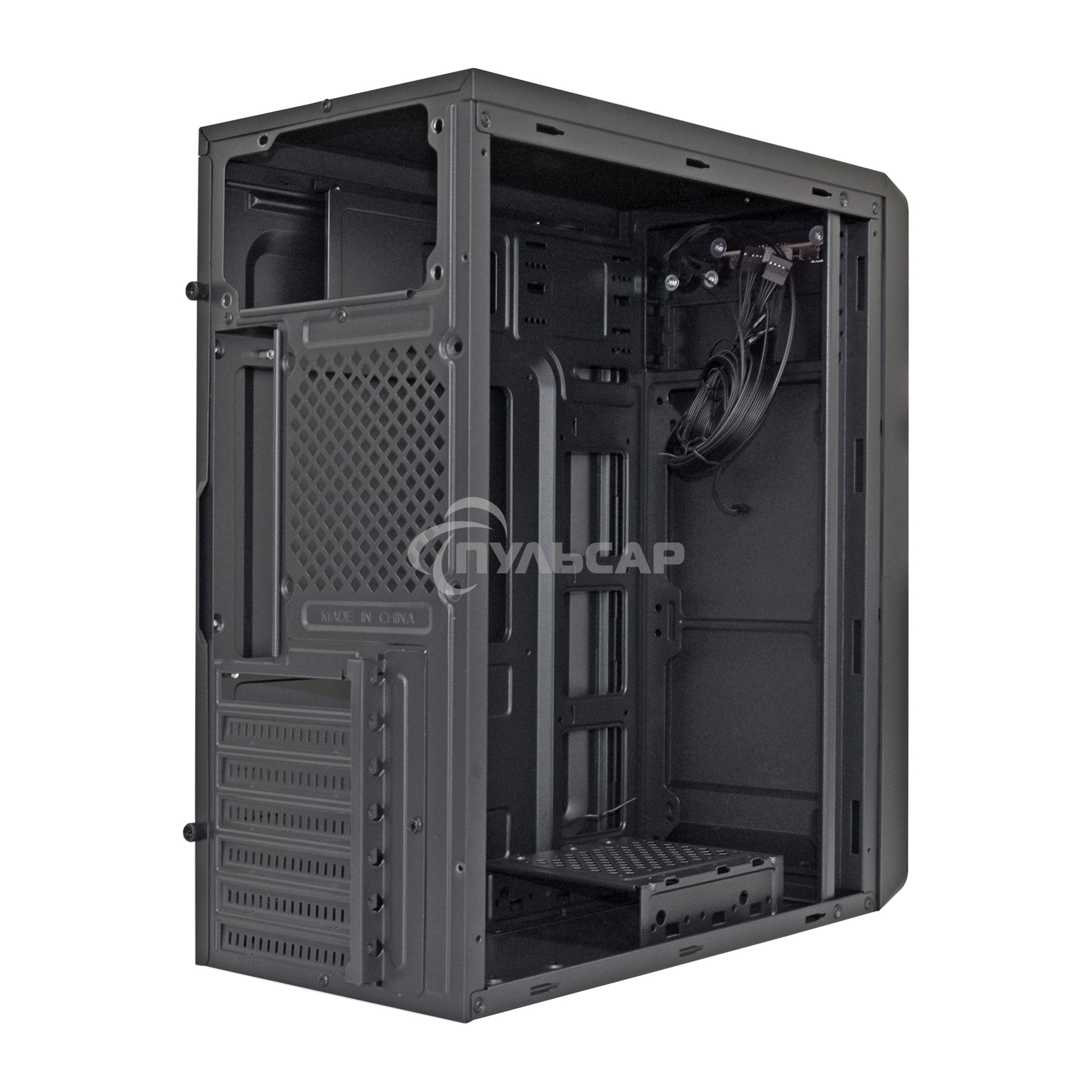 Компьютерный корпус Miditower ExeGate XP-332 Black, ATX, (XP450, Black,120мм), 2*USB, Audio