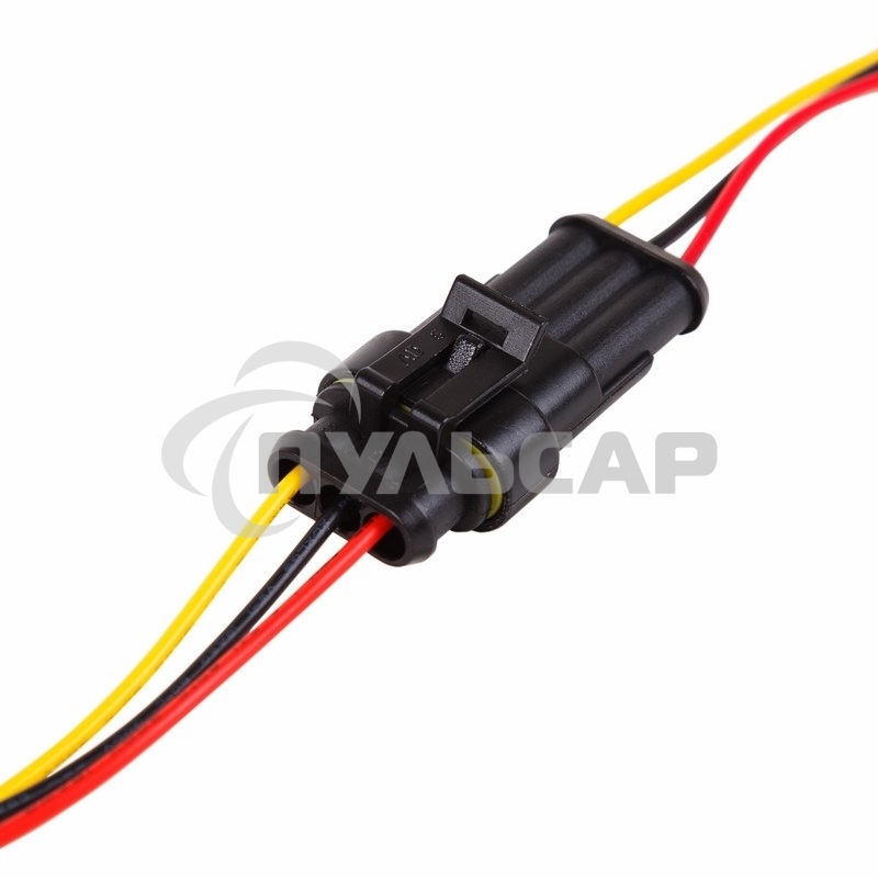 Автомобильный разъем штекер с проводом 20 см (3-контактный) DJ7031-1.5-11