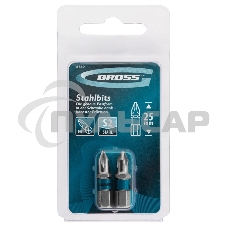 Набор бит GROSS РН1x25, сталь S2, 2шт 11349