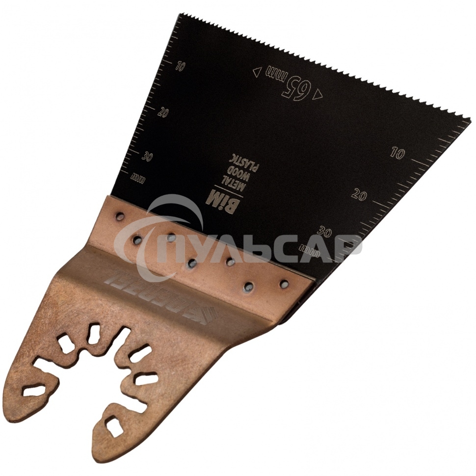 Насадка для МФИ режущая прямая, BiM, по металлу и дереву, 65 x 1,2 мм, мелкий зуб Denzel