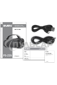 Портативная колонка Sven PS-235 черный 12W 2.0 BT 3600mAh (SV-022075)