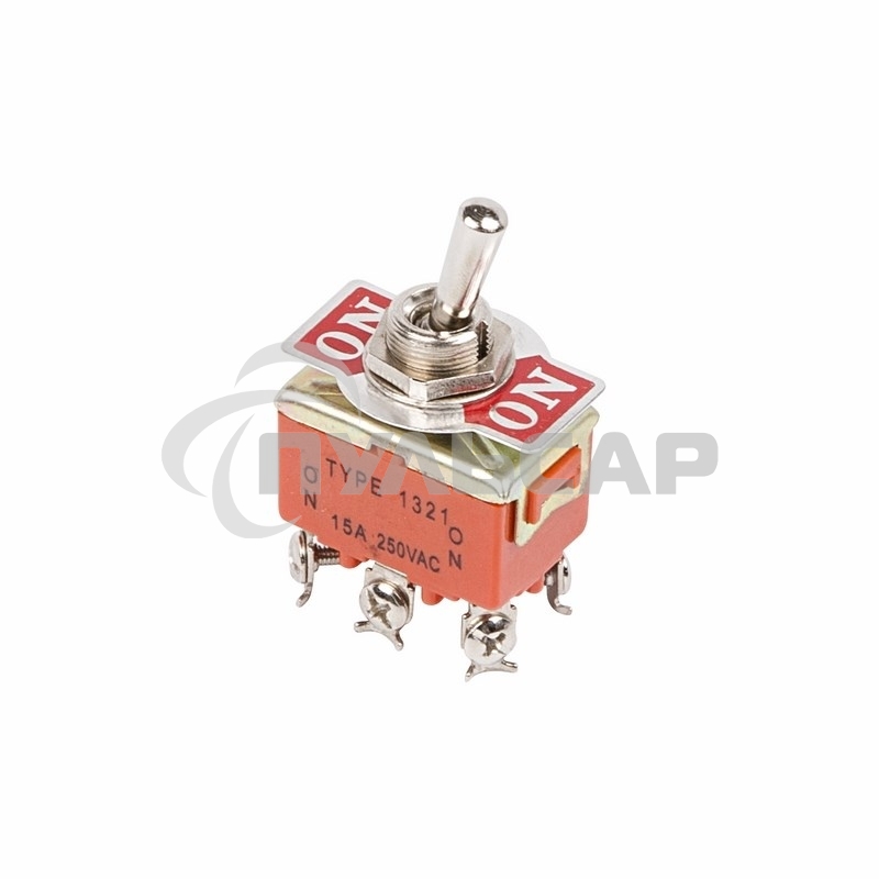 Тумблер 250V 15А (6c) ON-ON двухполюсныйRexant