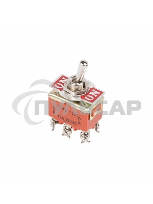 Тумблер 250V 15А (6c) ON-ON двухполюсныйRexant
