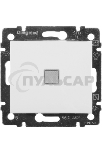 Механизм выключателя 1-кл. СП Valena 10А IP31 с зел. инд. бел. Leg 774410