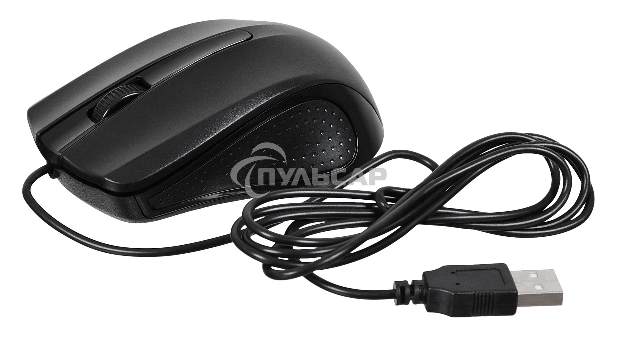 Мышь проводная Acer OMW010 черный, 1200 dpi, USB, кнопки - 3