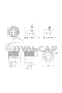 Кнопка антивандальная Ø19 250В Фикс (5с) ON-OFF/OFF-ON подсв/зеленая Rexant